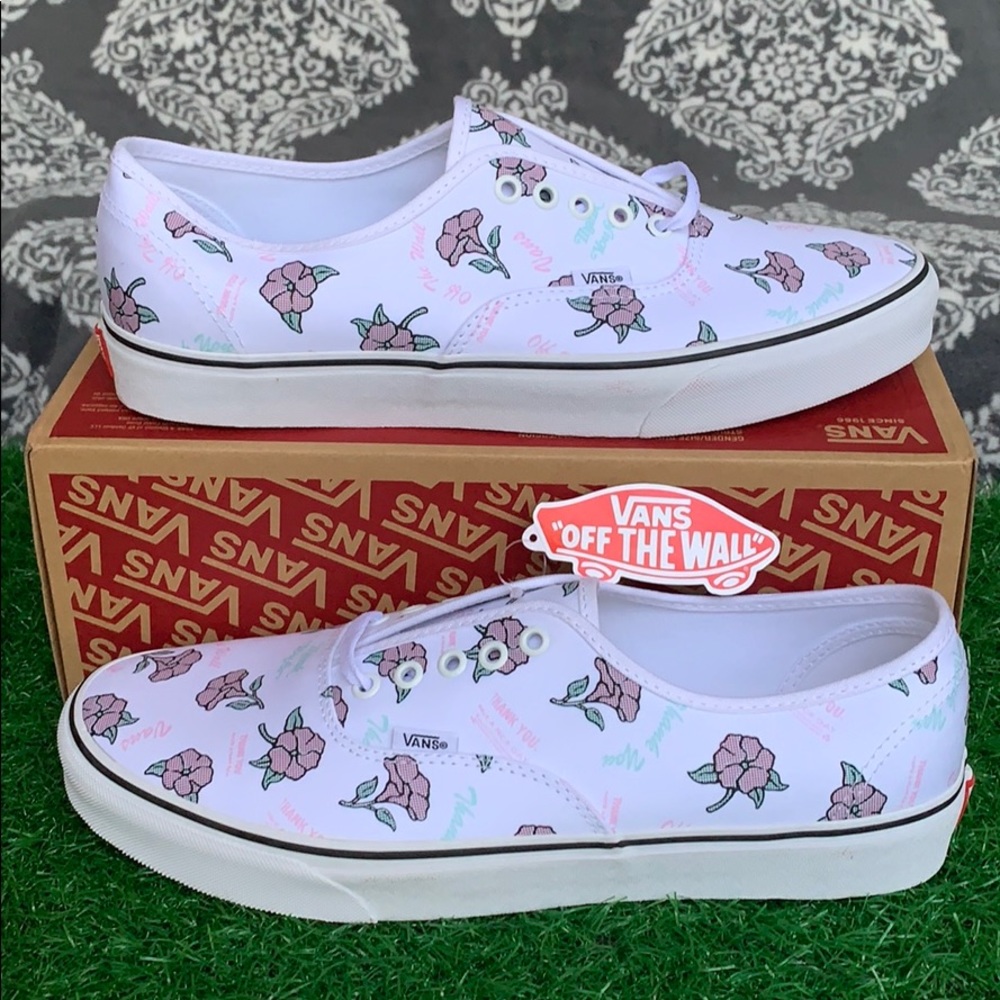 VANS AUTHENTIC THANK YOU FLORAL TRUE WHITE men’s - Picture 2 of 16
